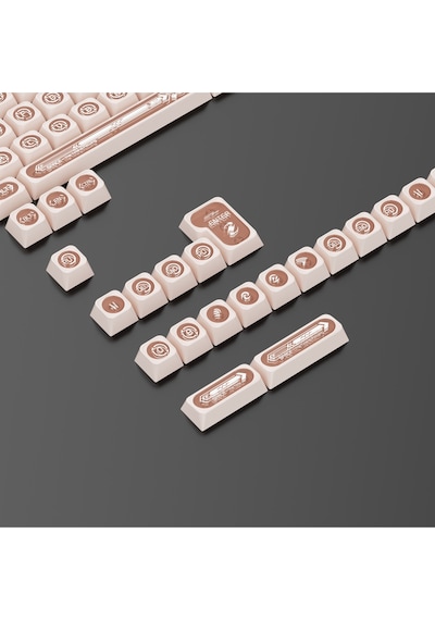 Mekanik Klavye Keycap -136 Tuşlu Kahve Opal Tuş Takımı