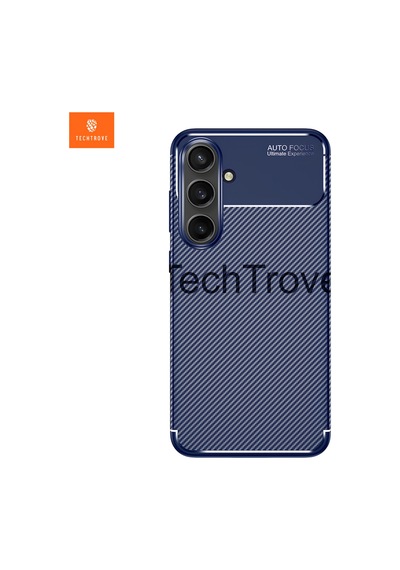 Samsung Uyumlu Galaxy S25 Fe Kılıf Karbon Görünümlü Silikon Kapak