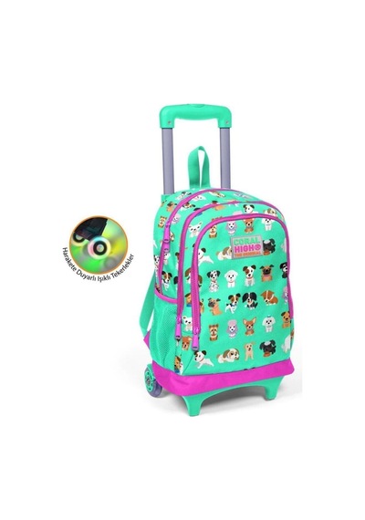 Su Yeşili Neon Pembe Köpek Çok Renkli
