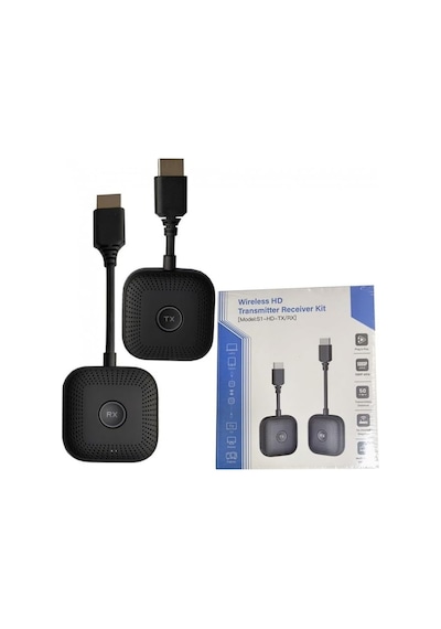 Kablosuz Hdmı Verici Alıcı Kiti Hd Transmitter Receiver 1080p 60hz Görüntü Aktarımı Tv, Projeksiyon, Notebook, Pc İle Uyumlu - S1 Hdmı