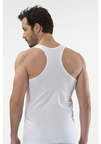 Cacharel 1302 Spor Erkek Atlet - Beyaz