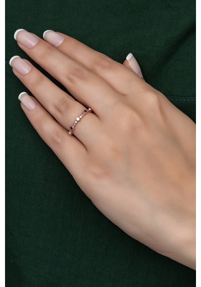 Gümüş Prenses Yüzük Rose Gold Kaplama 925 Ayar Gümüş Rose Gold (511780040)