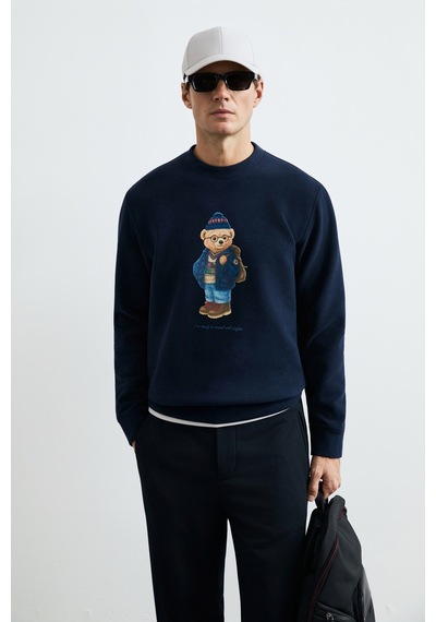 Lufian Miles Erkek Sweatshirt 112030201 Lacivert