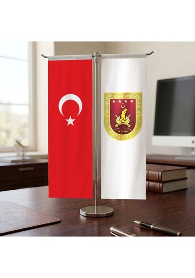Kara Kuvvetleri Ve Türk Bayrağı Kırlangıç T Tipi Masa Bayrak Takımı Diğer