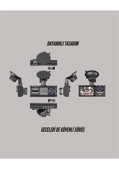Ta-01 1080p Ön 720p Arka Ve İç Kamera Sistemli Dvr 20552639