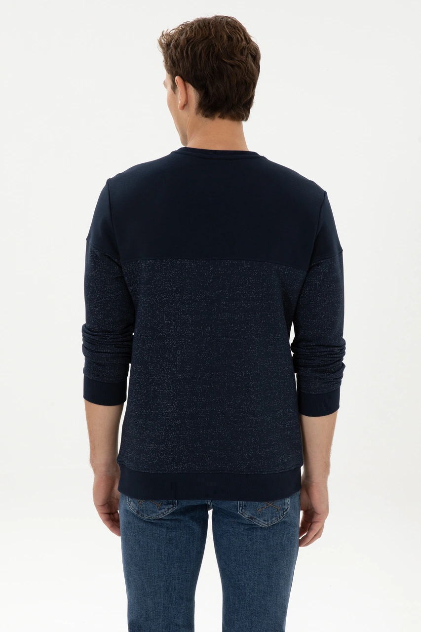 U.S. Polo Assn. Erkek Regular Fit Bisiklet Yaka Lacivert Sweatshirt 50316380-VR033