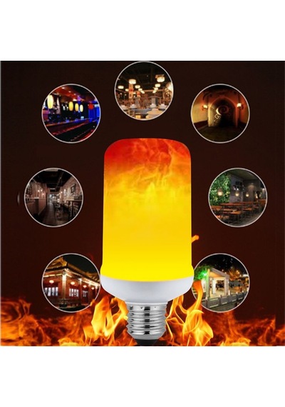 Prize Tak Çalıştır 3 Işık Modlu, Alev Efektli, 5 Watt, E27 Duy Led Ampul, Led Ampul Ve Fişli Duy