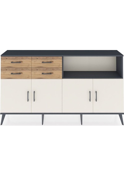 Arges Konsol 4 Raflı 4 Çekmeceli 4 Kapaklı 176x30x99 Antrasit-aytaşı/çam Aytası/atlas Çam - Antrasıt Arges Konsol 4 Raflı 4 Çekmeceli 4 Kapaklı 176x30x99 Antrasit-aytaşı/çam Aytası/atlas Çam - Antrasıt