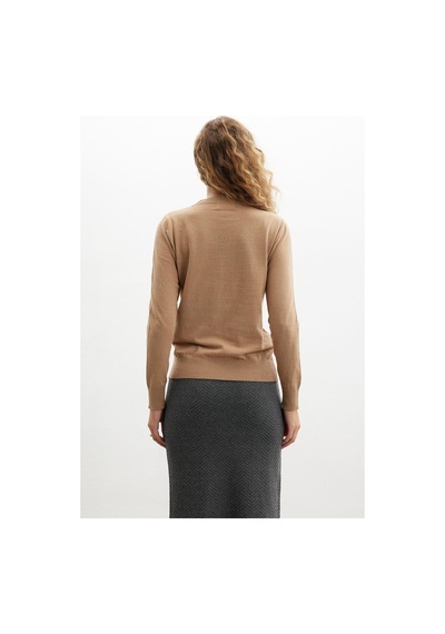 Styleboom X Peraluna Chelsea Pullover Bisiklet Yaka Standart Kesim Kadın Triko Kazak - Camel-camel Camel Styleboom X Peraluna Chelsea Pullover Bisiklet Yaka Standart Kesim Kadın Triko Kazak - Camel-camel Camel