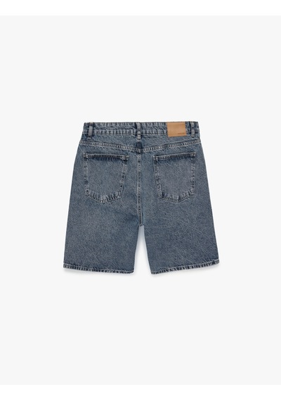 Koton Pamuklu Normal Bel Straight Fit Jean Şort İndigo Stone 6sam40389nd Indigo - Taş Koton Pamuklu Normal Bel Straight Fit Jean Şort İndigo Stone 6sam40389nd Indigo - Taş