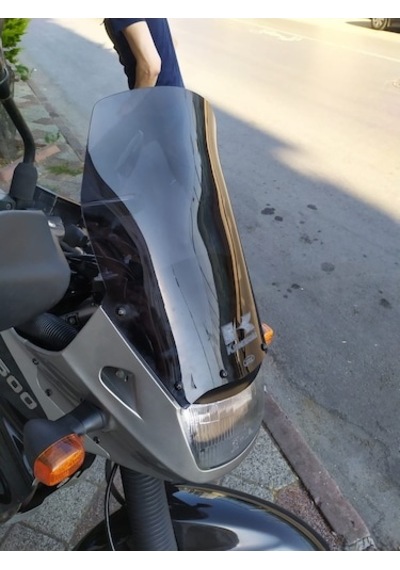 Zeus Motor 1991-2004 Kawasaki Kle 500 Uyumlu Uzun Ön Cam Füme Renk