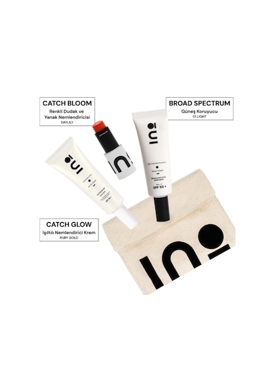 Pocket Lip Cheek Stick Daylily & Catch Glow Ruby Gold & Broad Spectrum Spf 50+ Sunscreen 01 Light