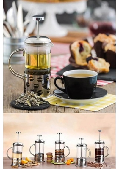 New Life 350ml Çelik French Press Bitki Demleme Bardağı Bls Fp 350 Çok Renkli