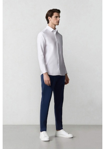 DeFacto Tailored Fit Normal Kesim Düz Paça Her Yöne Esneyen Yazlık Kumaş Pantolon -  C7508AX25SPIN208