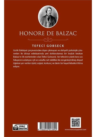 Tefeci Gobseck - Honore de Balzac - Mavi Çatı Yayınları
