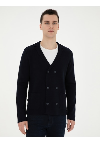 Pierre Cardin Erkek Koyu Lacivert Hırka Triko 50278079-vr100 Koyu Lacivert