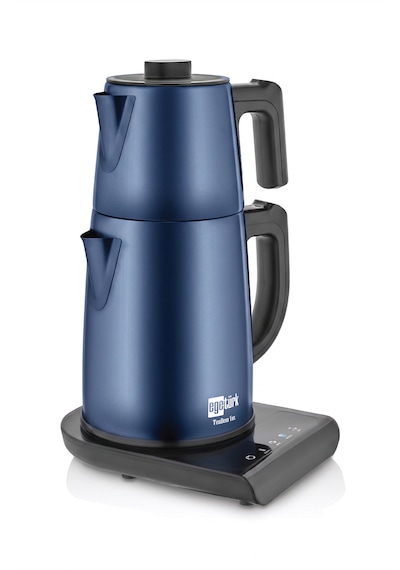 Egetürk TeaDem Vox Konuşan Dokunmatik Çay Makinesi Mama Suyu Hazırlama 1850W 1.7L Kettle 1.2L Demlik Mavi