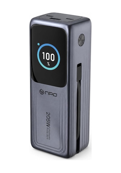 Wp001a-g 205w 27.000 Mah 2 Usb-c Portlu Dahili Usb-c Kablolu Led Ekranlı Pd Gan3 Powerbank
