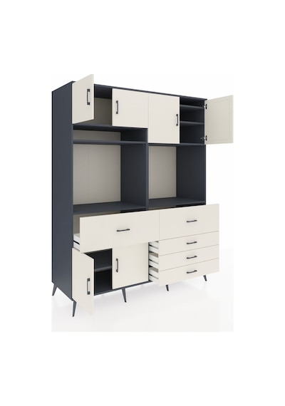 Kronos Gardrop 7 Raflı 5 Çekmeceli 6 Kapaklı 176x59x221 Antrasit-aytaşı Aytaşı Kronos Gardrop 7 Raflı 5 Çekmeceli 6 Kapaklı 176x59x221 Antrasit-aytaşı Aytaşı