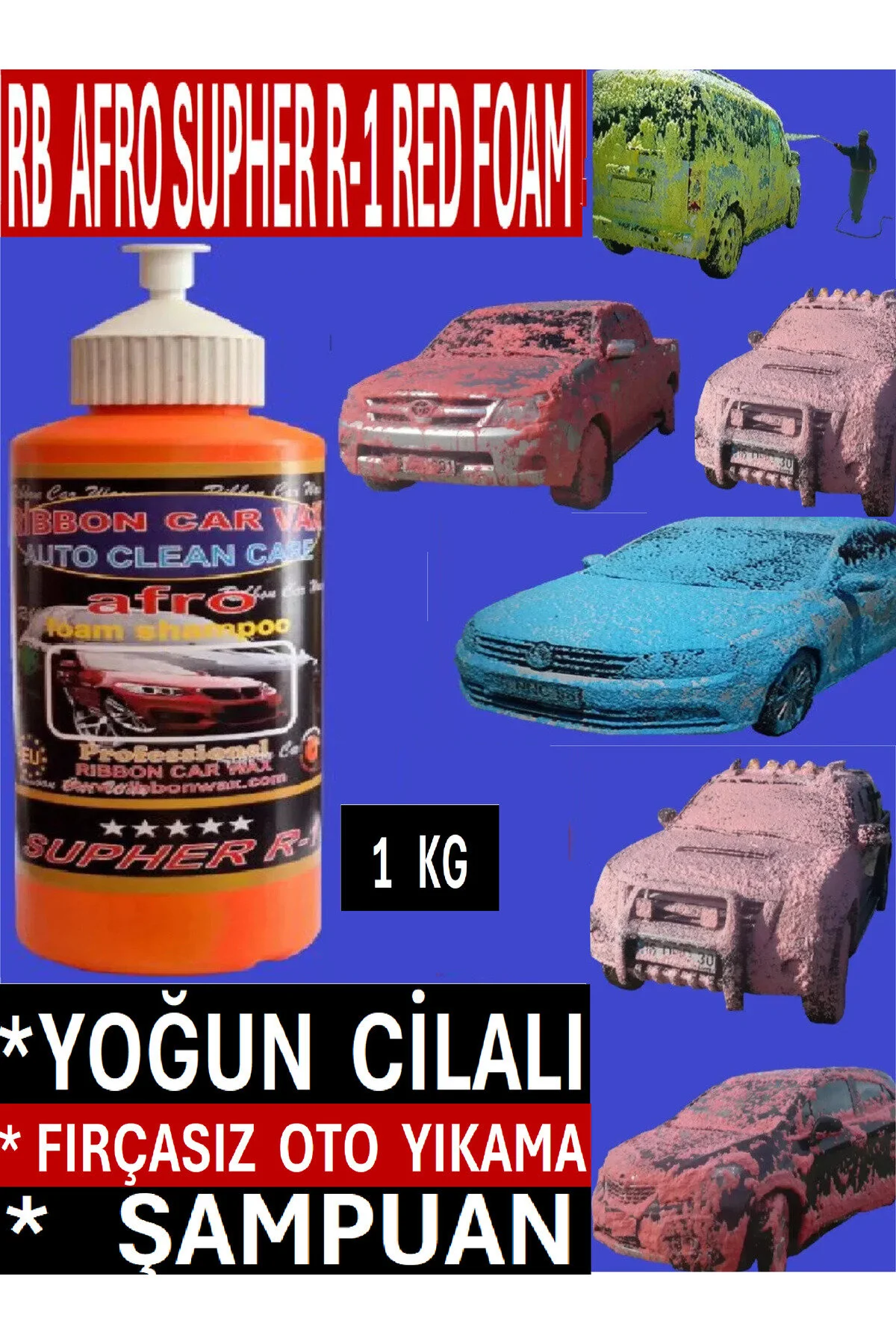 Afro Supher R-1 Fırçasız Cilalı Renkli Oto Yıkama Şamuanı Köpüğü İ 1 Kg