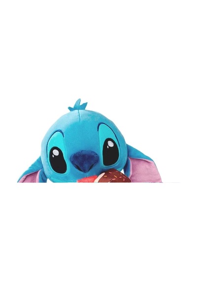 Dondurma Yiyen Stitch Peluş 25 Cm 001 - Beyaz