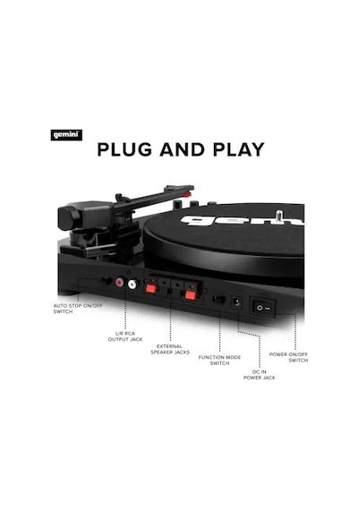 Tt-900 Bluetooth Stereo Turntable Paket Siyah