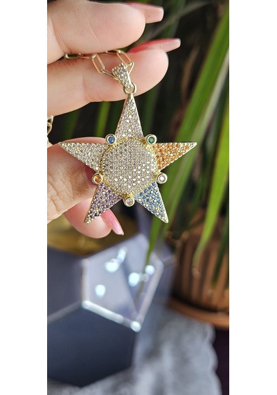 Slowshe 14 K Gold Kaplama Yıldız Kolye altın