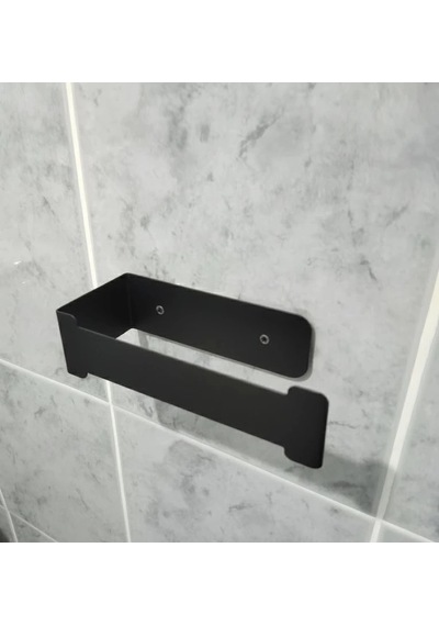 Lazer Kendinden Yapışkanlı Wc Kağıtlık Mat Siyah Mat Siyah