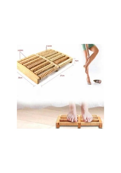 10 Merdaneli Refleksoloji Masaj Rollerı Doğal Ahşap Ayak Masaj Aleti Ayak Rahatlatıcı