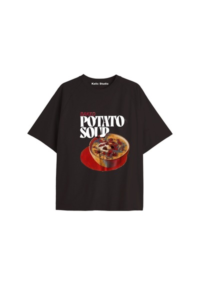 Kalic Studio Y2k Vintage Pickles Baskılı Siyah T-shirt Kod 228 Siyah-228