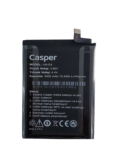 Casper Via E4 Batarya Pil  Batarya