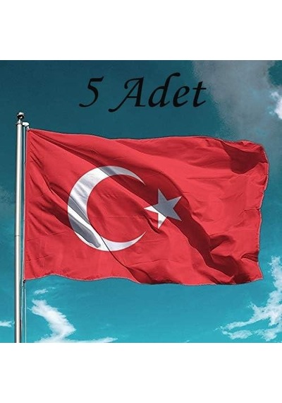 Türk Bayrağı 5 Adet Raşel Türk Bayrağı 70x105