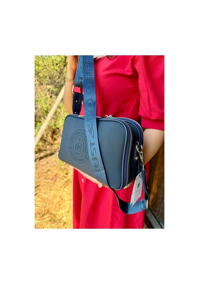 Just Polo Kopya - Kadın Yeni Sezon Lakos Omuz Çantası Mh6000mh Lacivert Kahvee 00323816