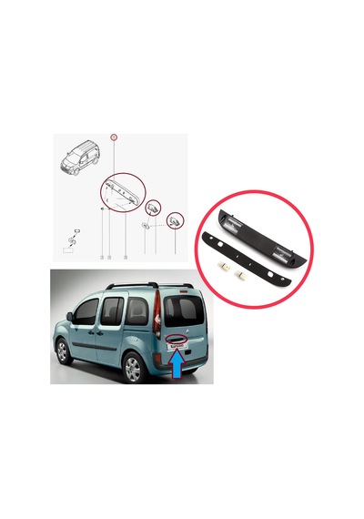 Renault Kangoo Mk2 Grand Be Bop Kw Express Fw Mpv Van 8200419876 İçin Arka Plaka Aydınlatma Lambası