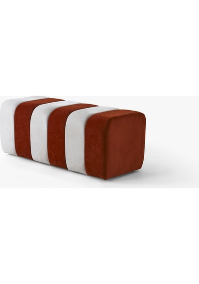 Yarmalı Bench Turuncu Beyaz Turuncu