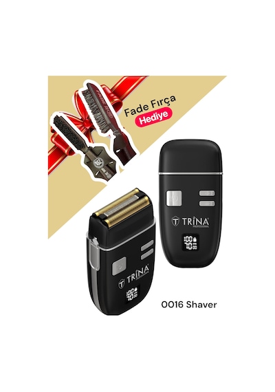 0016 Bl Profesyonel Sakal Sıfırlama Tıraş Makinası Shaver + Kozxx Fade Fırça Hediyeli