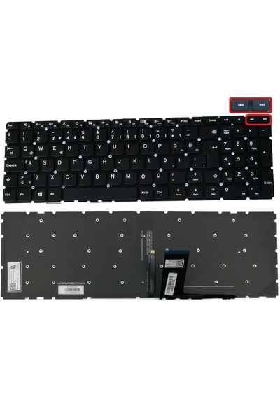 Lenovo İdeapad 310-15ıkb Uyumlu Notebook Klavye - Tuş Takımı, Siyah - Tr - Işıklı / Kl0976ld
