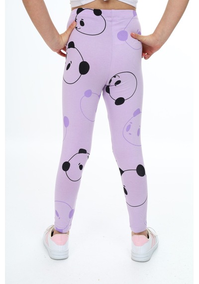 Toontoy Kids Toontoy Kız Çocuk Baskılı Tayt Lila