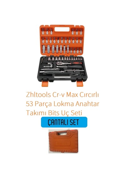 Zhltools Cr-v Max Cırcırlı 53 Parça Lokma Anahtar Takımı Bits Uç Seti