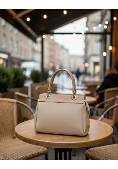 Just Polo Kadın Şık Ve Lüx El & Omuz Çantası Ebat 18 X 26 Cm Shopper Bej