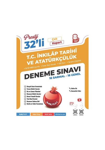 8. Sınıf Prestij T.c. İnkılap Tarihi Ve Atatürkçülük 32 Deneme Sınavı