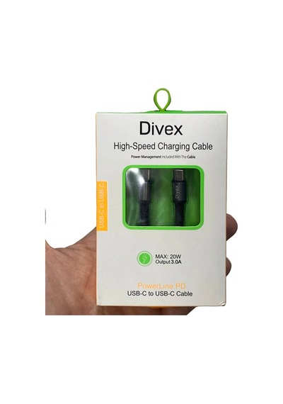 Divex Type-c To Type-c 20w 3a Hızlı Şarj Ve Veri Transfer Kablosu Dc-147