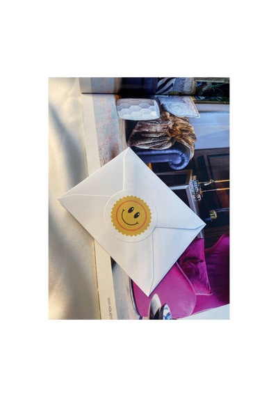 Gülücük Etiketi Yuvarlak Mat Çıkartma Round Smile Sticker 4 Cm 40 Adet Çok Renkli