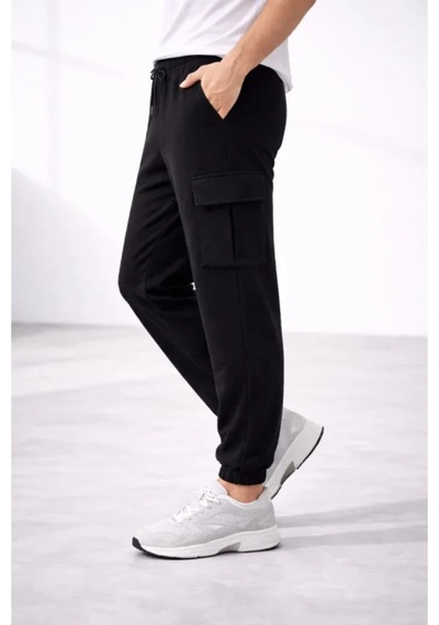 Butik İstanbul Erkek Jogger Eşofman Altı Regular Fit , Kargo Cepli, Lastikli Paça, Günlük Spor Pantolon - Siyah Butik İstanbul Erkek Jogger Eşofman Altı Regular Fit , Kargo Cepli, Lastikli Paça, Günlük Spor Pantolon - Siyah