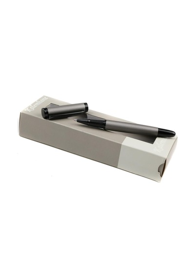 Mat Gri Kişiye Özel Yüksek Kalite Roller Kalem Emr0005 Altın - Beyaz