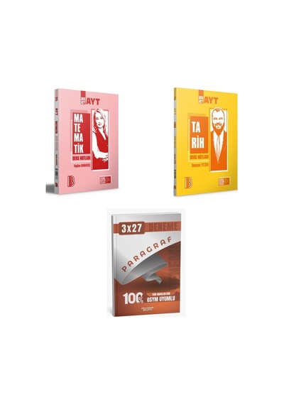 2027 Benim Hocam Ayt Matematik + Tarih Konu + Anla Kazan Paragraf Deneme 3'lü Set