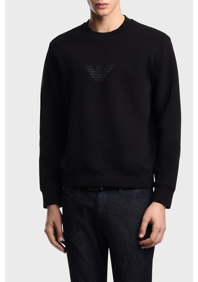 Emporio Armani Pamuklu Regular Fit Bisiklet Yaka Sweat Erkek Sweat Em004541 Af10013 Mc539 Siyah