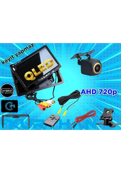 7'' Qled Ips Ekran Ve 1 Adet Ahd 720p Balık Gözü Kamera 12v