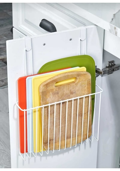 Askılı Metal Kesme Tahtası Düzenleyici Beyaz - Magazinlik Dergi Organizer Metal Beyaz Tr Diğer