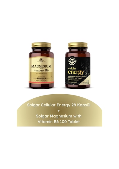 Solgar Cellular Energy 28 Kapsül + Magnesium With Vitamin B6 100 Tablet